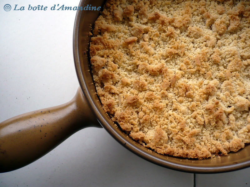 photo de Crumble poires framboises chocolat