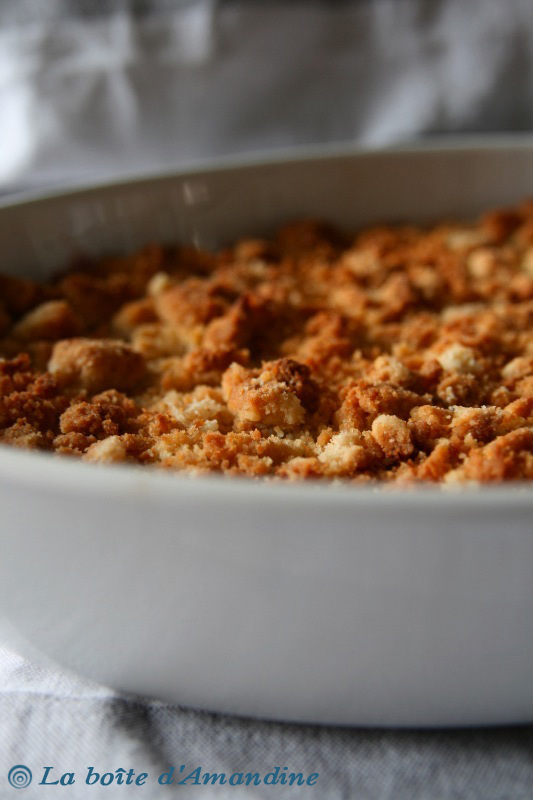 photo de Crumble poires framboises chocolat