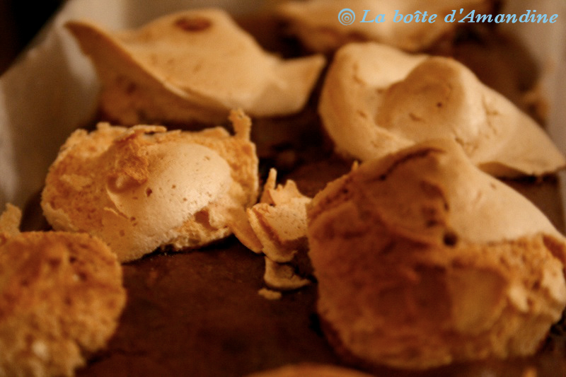 photo de Fondant chocolat bananes meringué