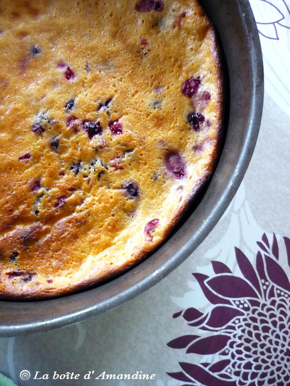 photo de Gâteau au fromage blanc et fruits rouges