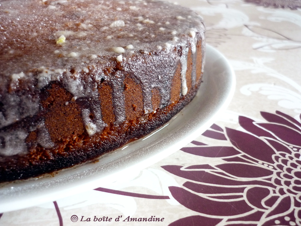 photo de Gâteau glacé citron amandes