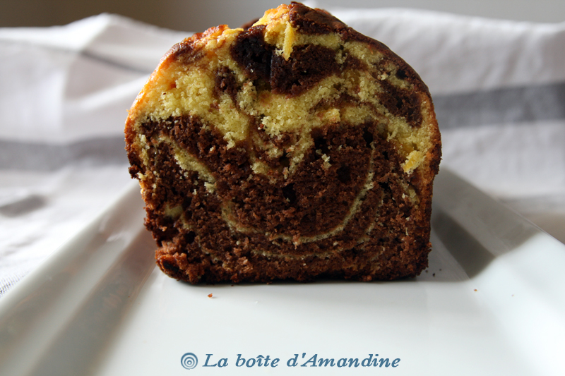 photo de Cake marbré citron chocolat