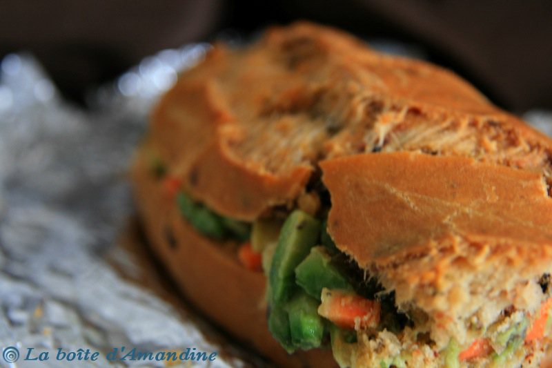 photo de Sandwich avocat carottes