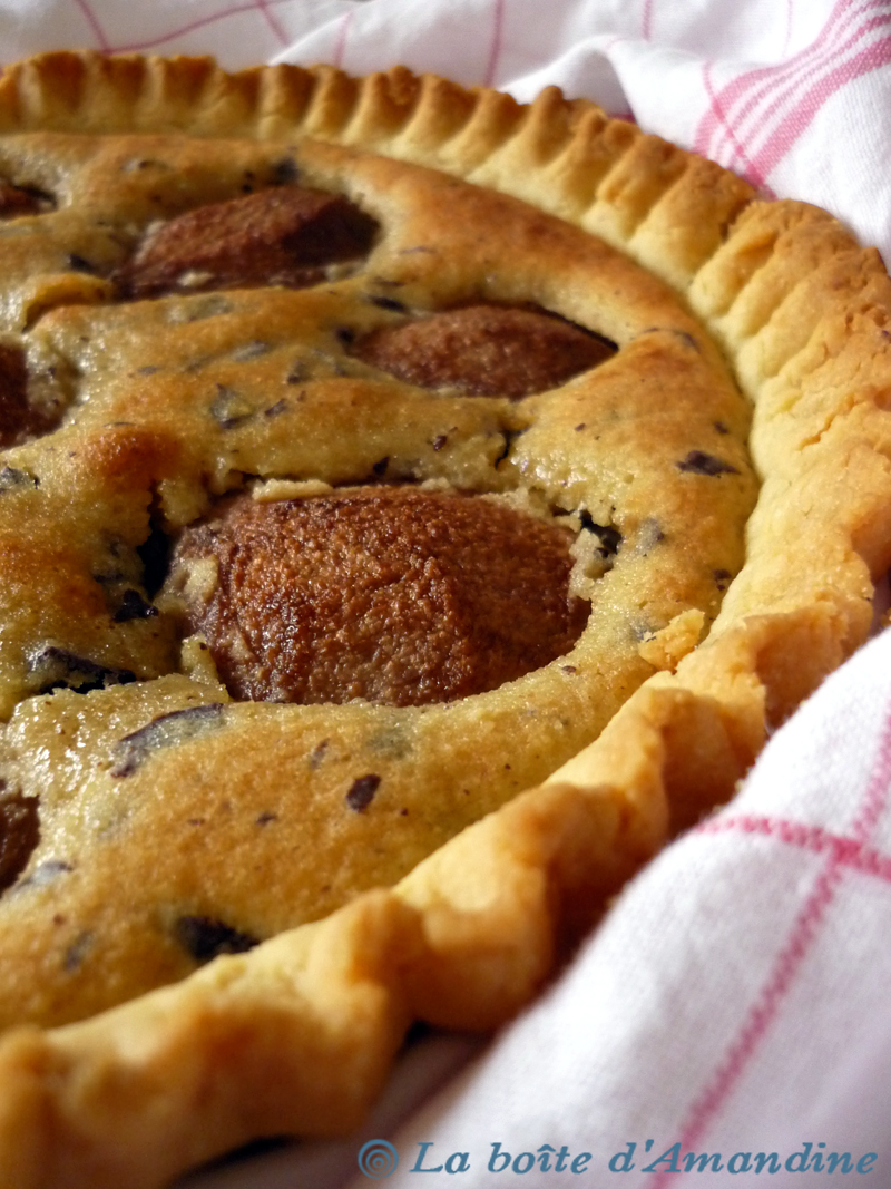 photo de Tarte amandine poires pépites de chocolat