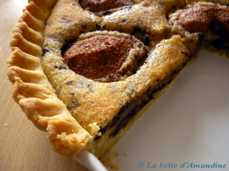 photo de Tarte amandine poires pépites de chocolat