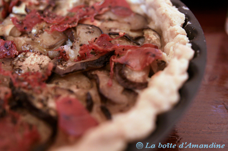 photo de Tarte fondante aubergine mozzarella