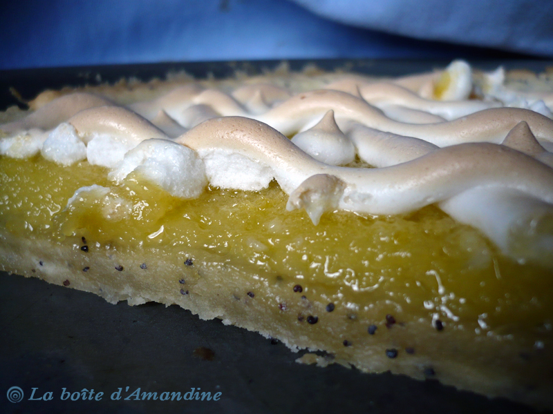 photo de Tarte citron pavot meringuée