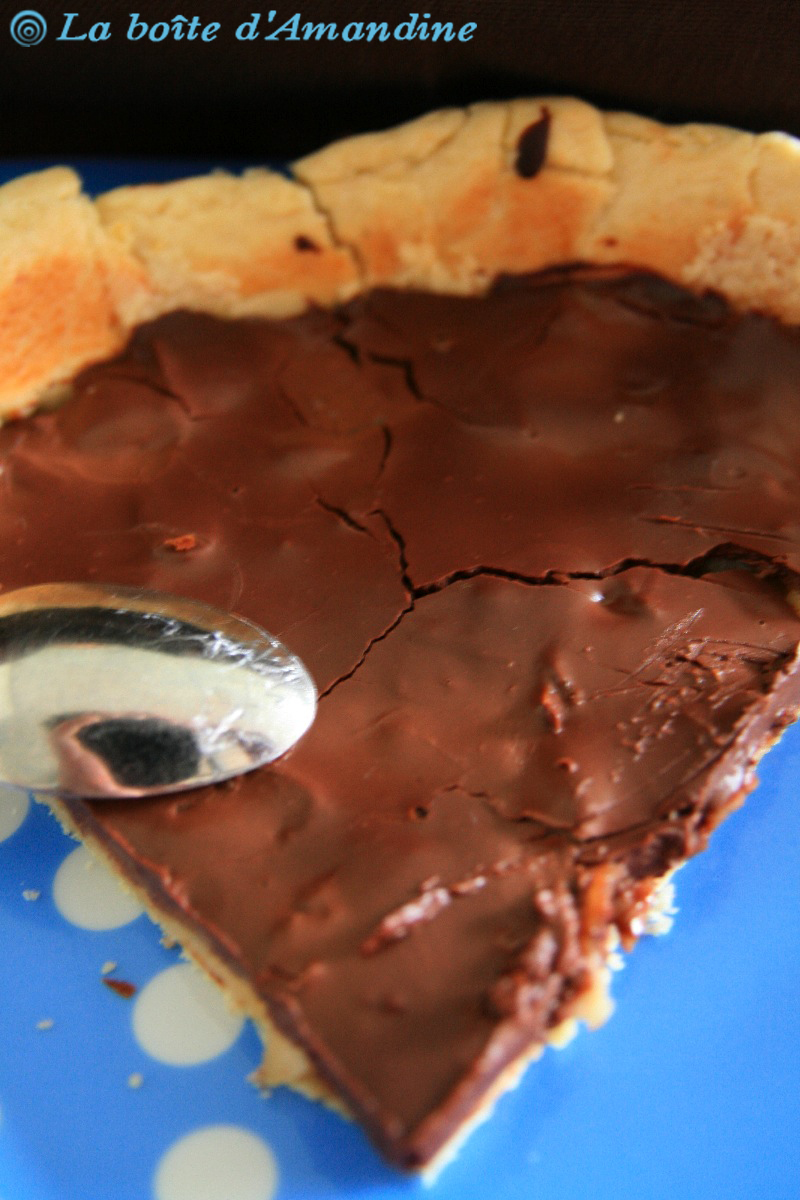 photo de Tarte choco-poires amandes