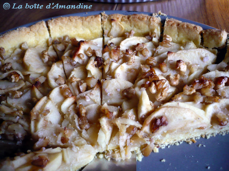 photo de Tarte pommes miel noix