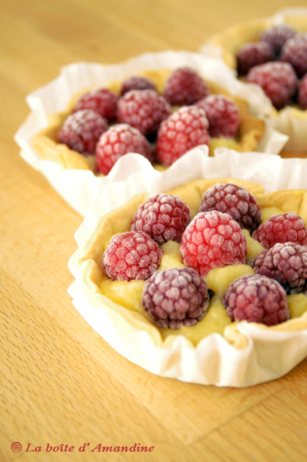 photo de Tartelettes citron framboises